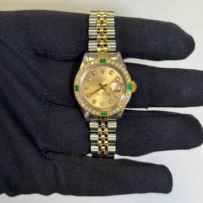 Rolex Datejust 26mm Champagne Dial Watch Ref# 69173 - Happy Jewelers Fine Jewelry Lifetime Warranty