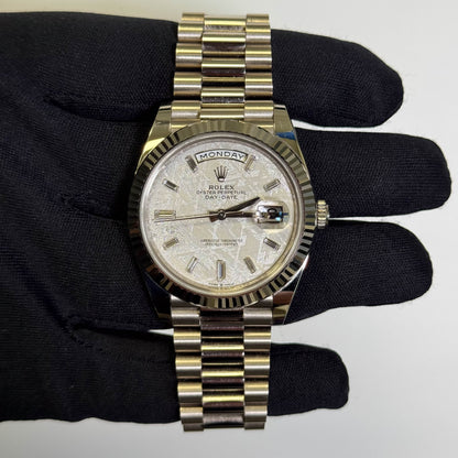 Rolex Day-Date 40mm Meteorite Dial Watch Ref# 228239 - Happy Jewelers Fine Jewelry Lifetime Warranty