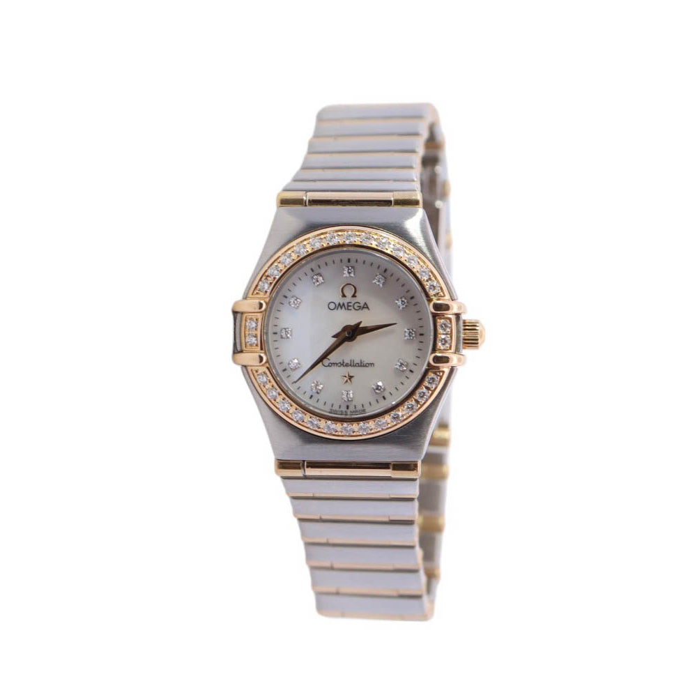 Omega Constellation Two-Tone Stainless Steel & Yellow Gold 23mm White MOP Diamond Dot Dial Watch Reference# 1267.75.00 - Happy Jewelers Fine Jewelry Lifetime Warranty