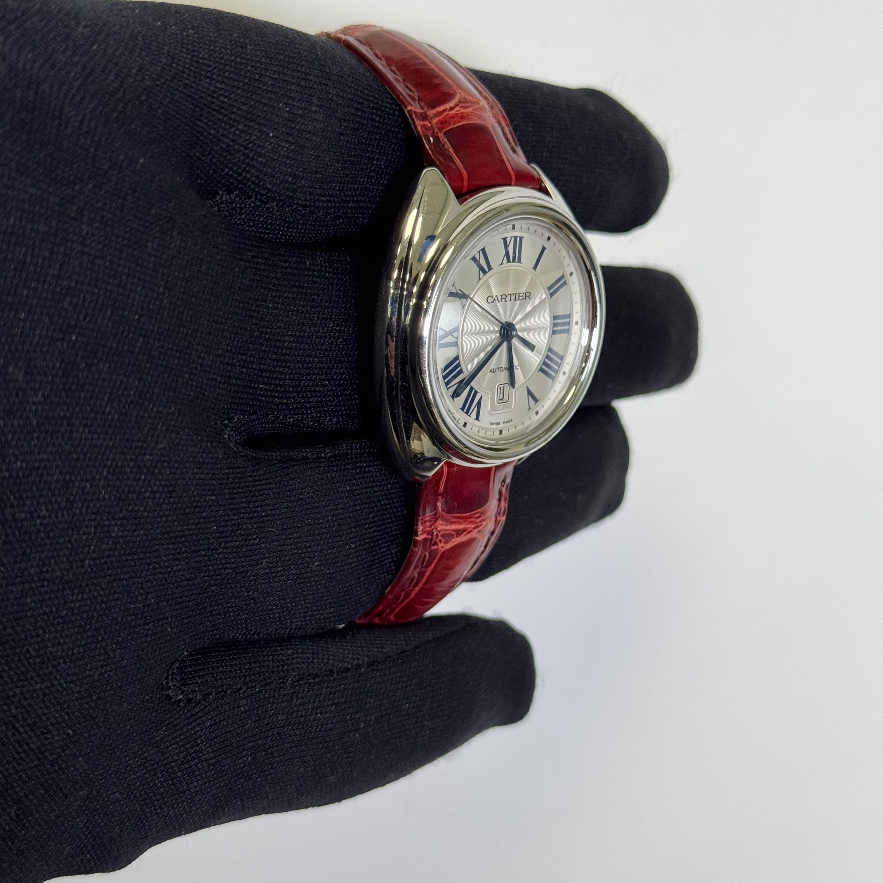 Cartier Cle De 31mm Silver Dial Watch Ref# WSCL0016