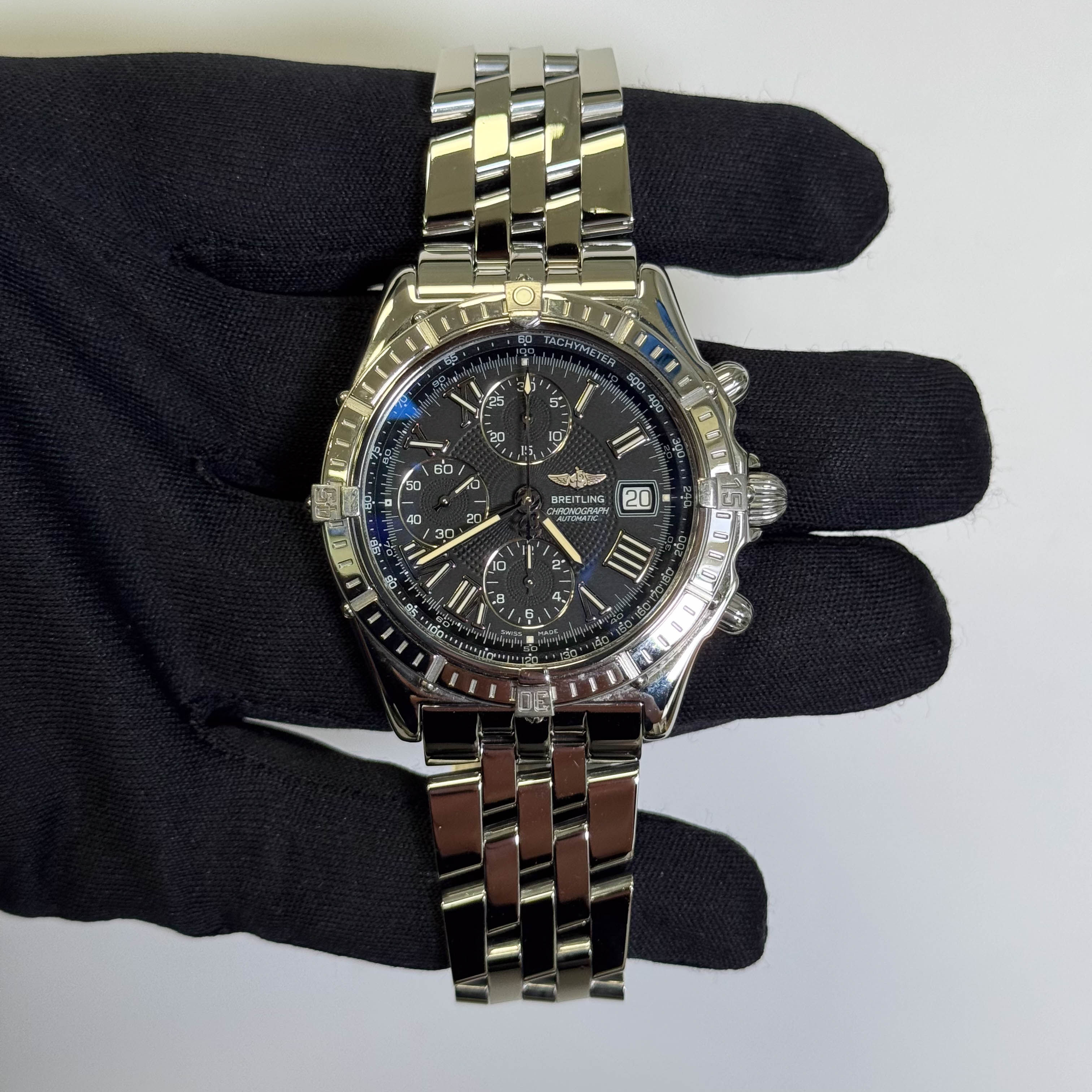 Breitling Crosswind 43mm Black Dial Watch Ref# A13055 – Happy Jewelers