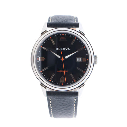 Bulova Summer Wind Sinatra edition Stainless Steel 40mm Black Stick Dial Watch  Ref#  96B381 - Happy Jewelers Fine Jewelry Lifetime Warranty