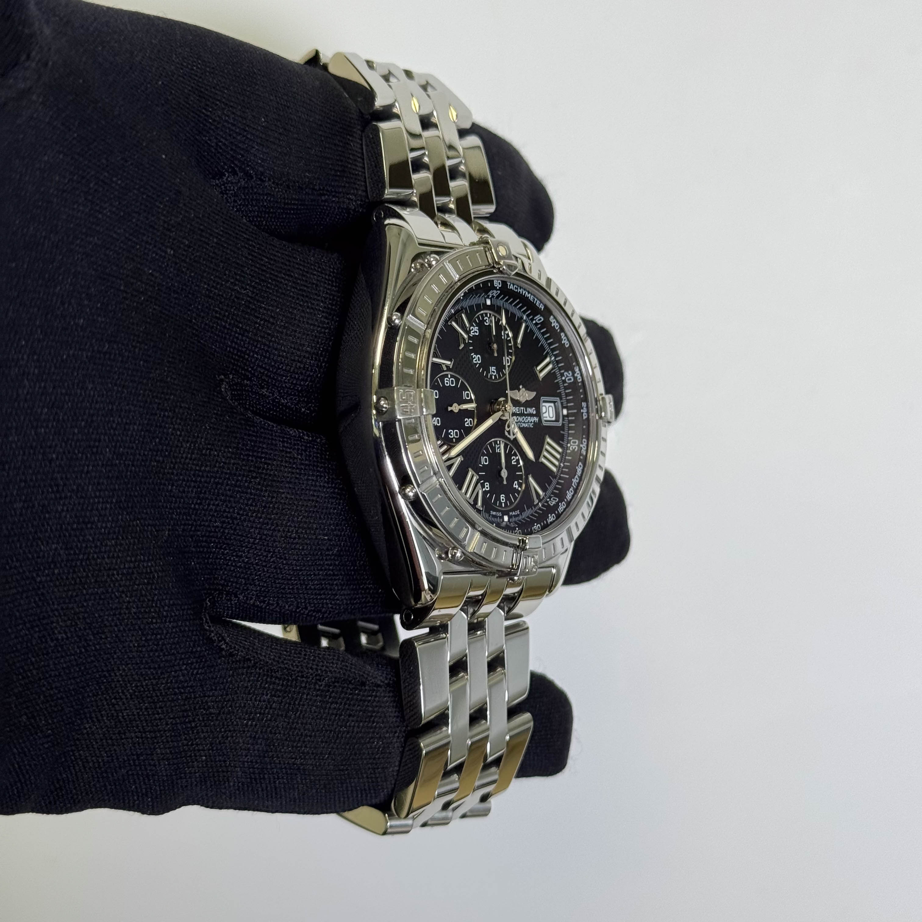 Breitling Crosswind 43mm Black Dial Watch Ref# A13055 – Happy Jewelers
