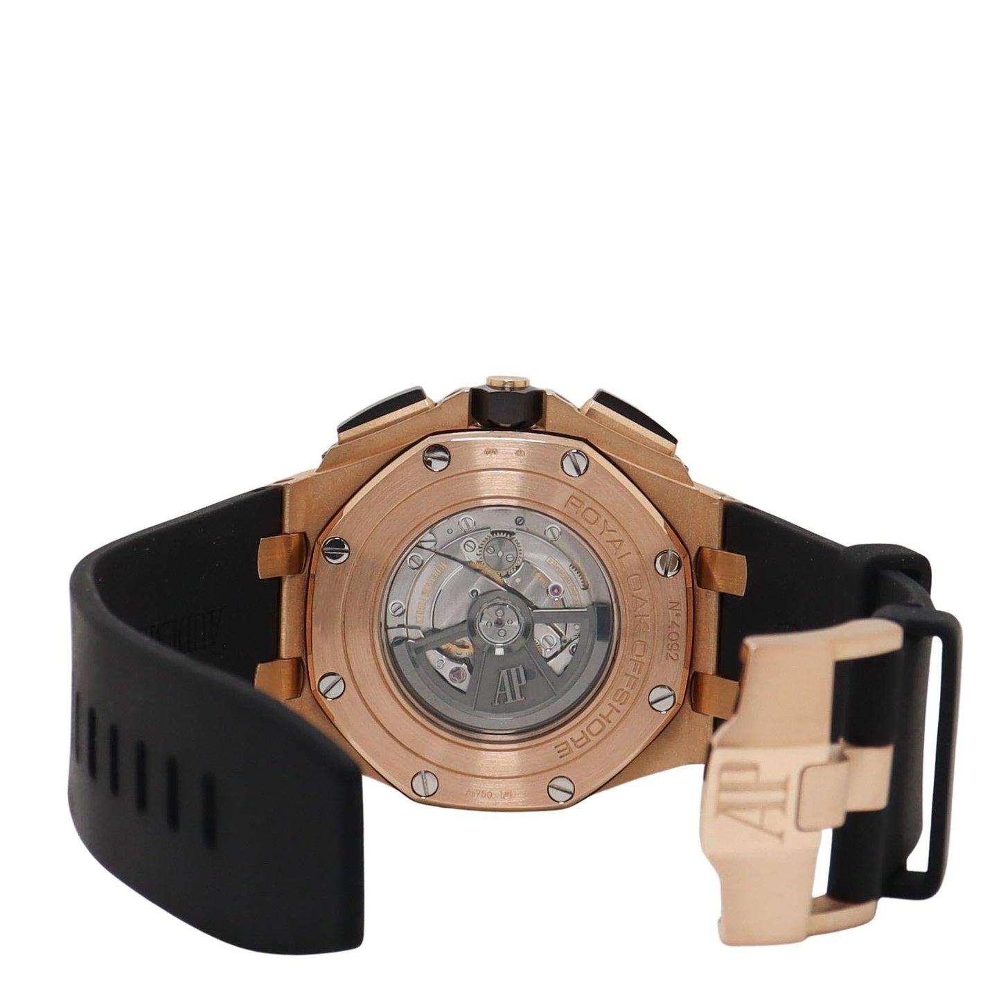 Audemars Piguet Royal Oak Offshore Rose Gold 44mm BlackStick Dial Watch Reference#: 26401RO.OO.A002CA.02 - Happy Jewelers Fine Jewelry Lifetime Warranty