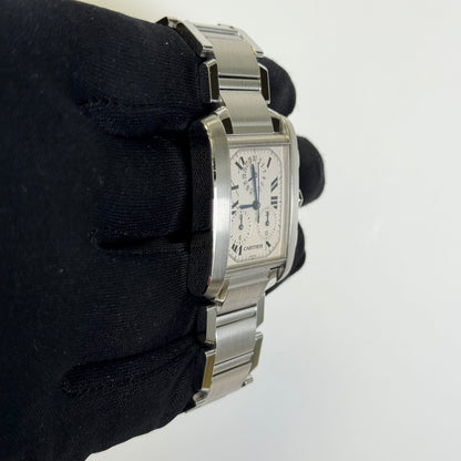 Cartier Tank Francaise 37mm White Dial Watch Ref# W51001Q3 - Happy Jewelers Fine Jewelry Lifetime Warranty