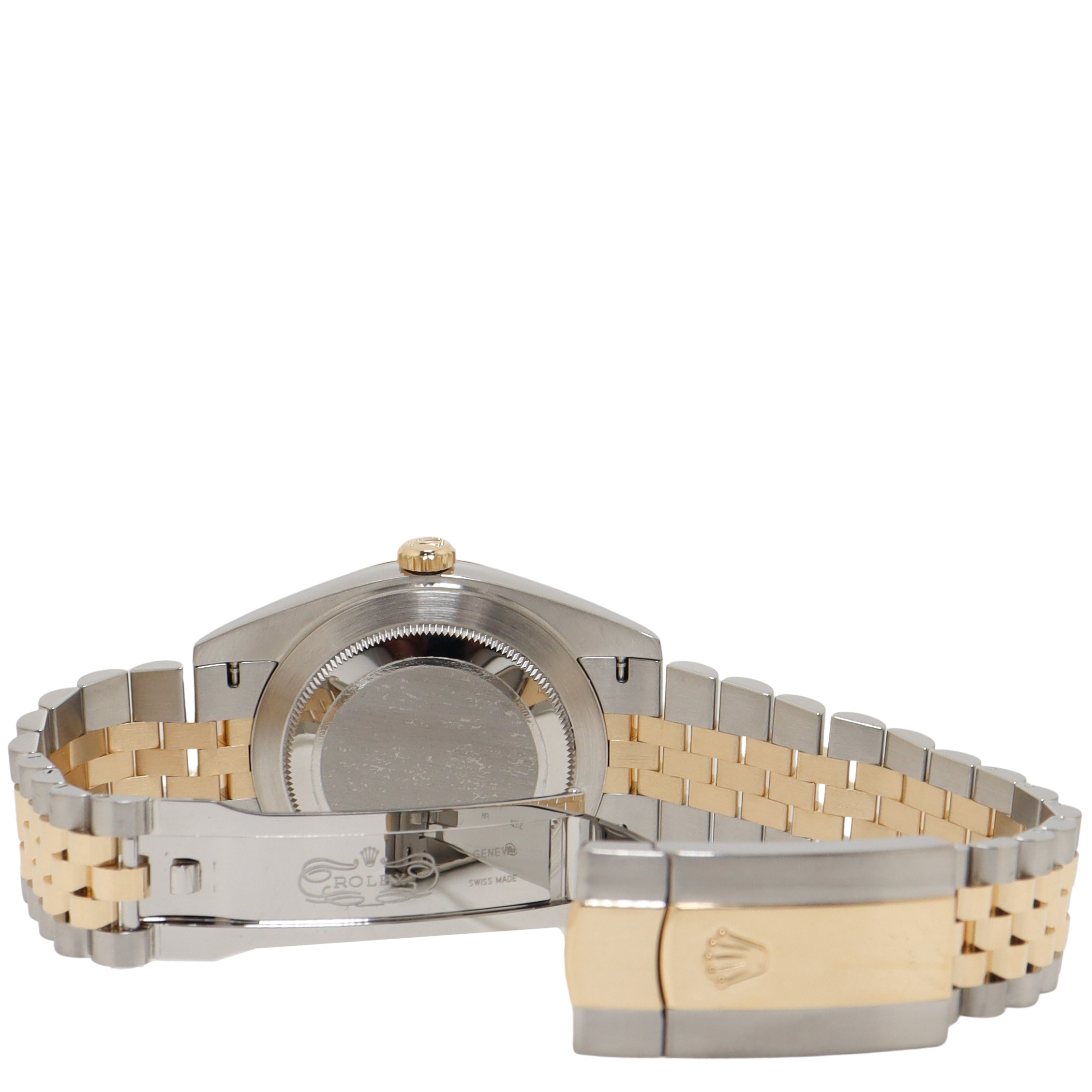 Rolex Datejust Two Tone Yellow Gold & Stainless Steel 41mm Silver Stick Dial Watch - Happy Jewelers Fine Jewelry Lifetime Warranty