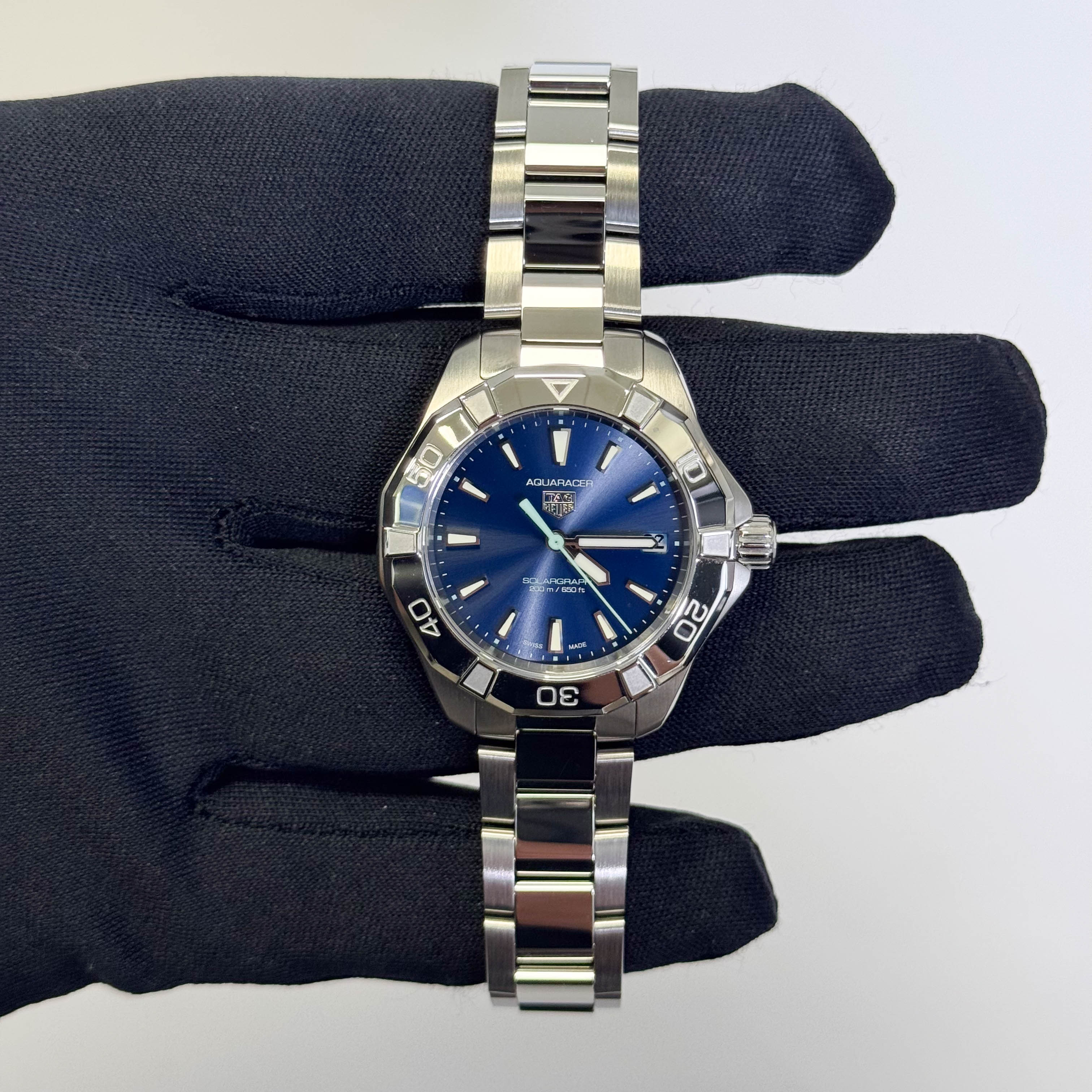 Tag Heuer Aquaracer 34mm Blue Dial Watch Ref# WBP1311.BA0005 - Happy Jewelers Fine Jewelry Lifetime Warranty