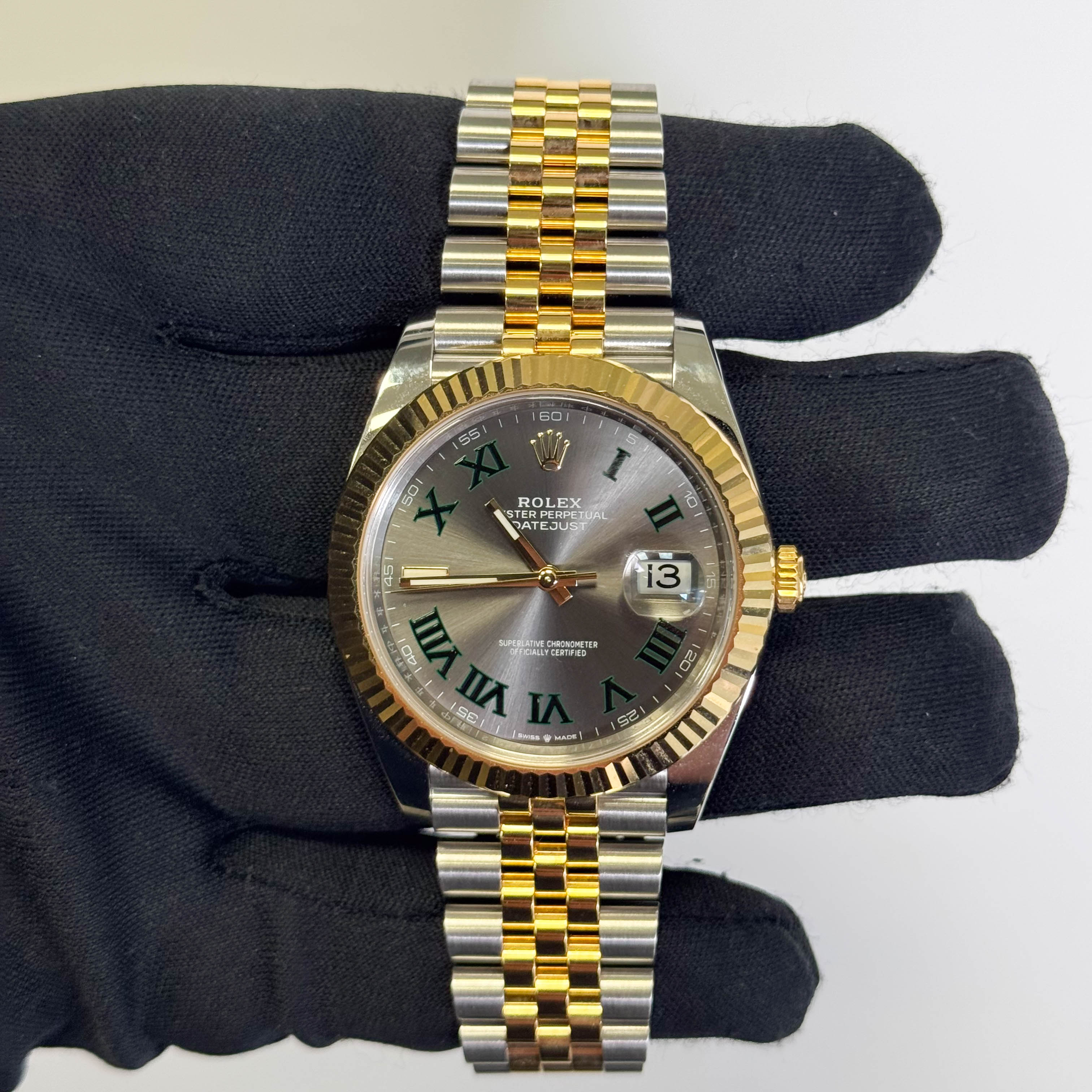 Rolex Datejust 41mm Wimbledon Dial Watch Ref# 126333 - Happy Jewelers Fine Jewelry Lifetime Warranty