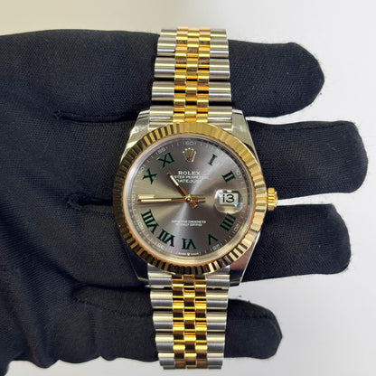 Rolex Datejust 41mm Wimbledon Dial Watch Ref# 126333 - Happy Jewelers Fine Jewelry Lifetime Warranty