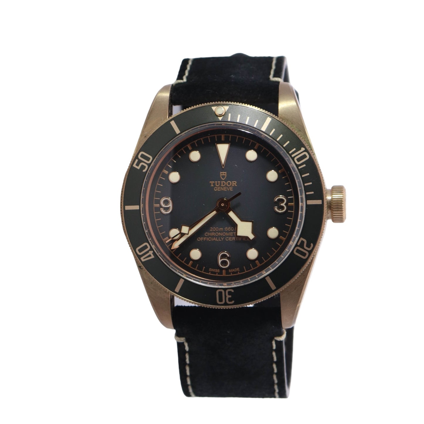 Tudor Black Bay Bronze 43mm Gray Arabic & Dot Dial Watch Reference# 79250BA - Happy Jewelers Fine Jewelry Lifetime Warranty