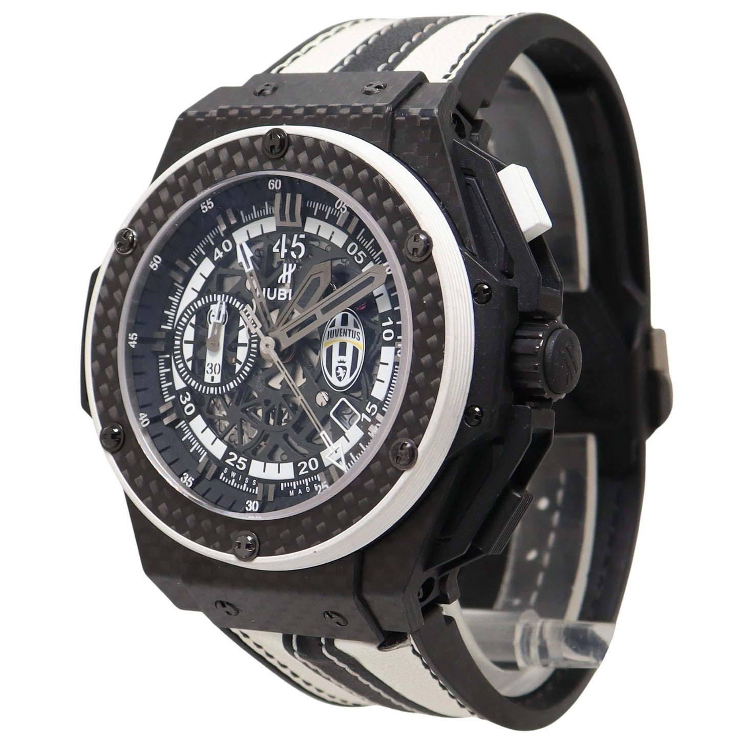 Hublot King Power Carbon Fiber 48mm Black Chronograph Dial Watch Reference#: 716.QX.1121.VR.JUV13 - Happy Jewelers Fine Jewelry Lifetime Warranty