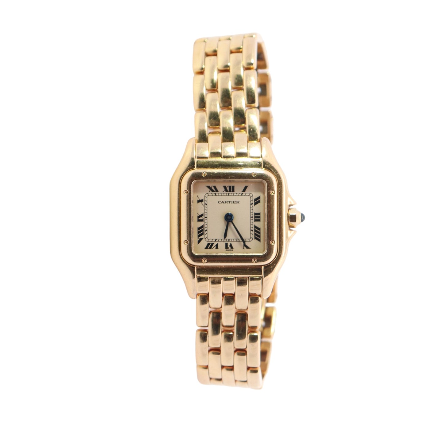Cartier Panthere Yellow Gold 22mm x 30mm Ivory Roman Dial Watch Reference# W25022B9 - Happy Jewelers Fine Jewelry Lifetime Warranty