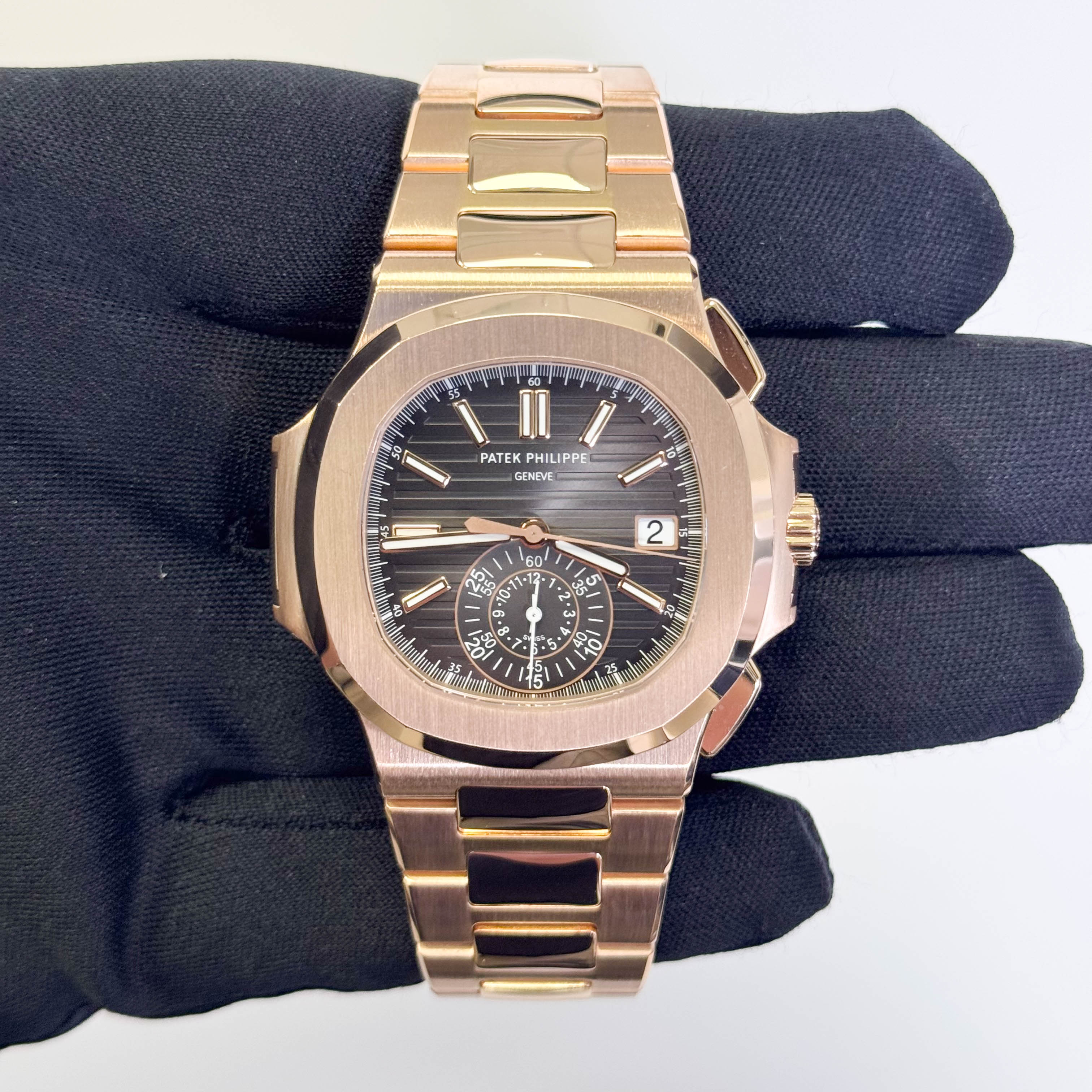 Patek Philippe Nautilus 40.5mm Grey Dial Watch Ref# 5980/1R-001 - Happy Jewelers Fine Jewelry Lifetime Warranty