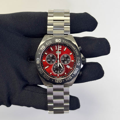 Tag Heuer Formula One 43mm Red Dial Watch Ref# CAZ101AN.BA0842 - Happy Jewelers Fine Jewelry Lifetime Warranty