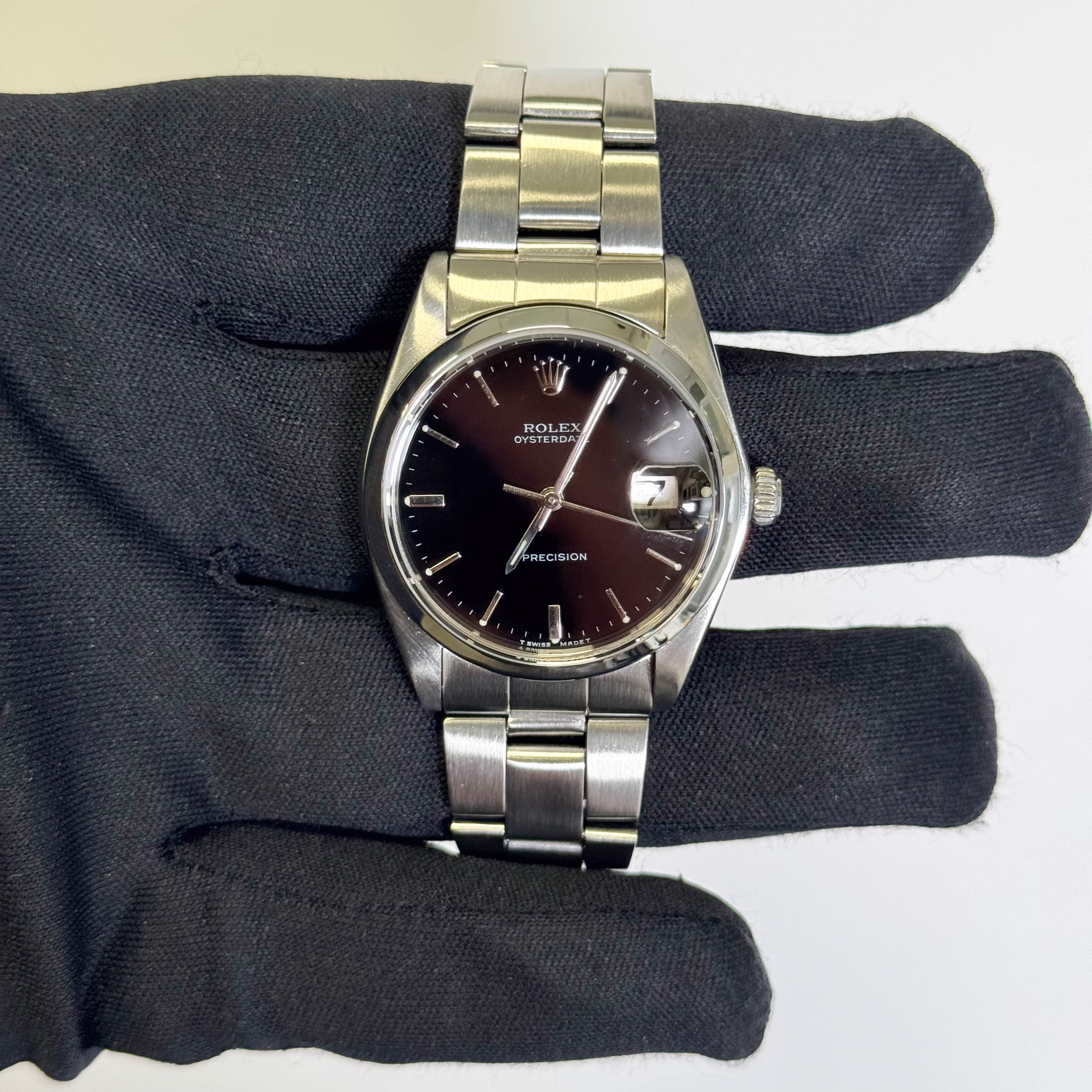 Rolex Oysterdate 34mm Black Dial Watch Ref# 6694 - Happy Jewelers Fine Jewelry Lifetime Warranty