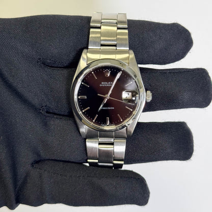 Rolex Oysterdate 34mm Black Dial Watch Ref# 6694 - Happy Jewelers Fine Jewelry Lifetime Warranty