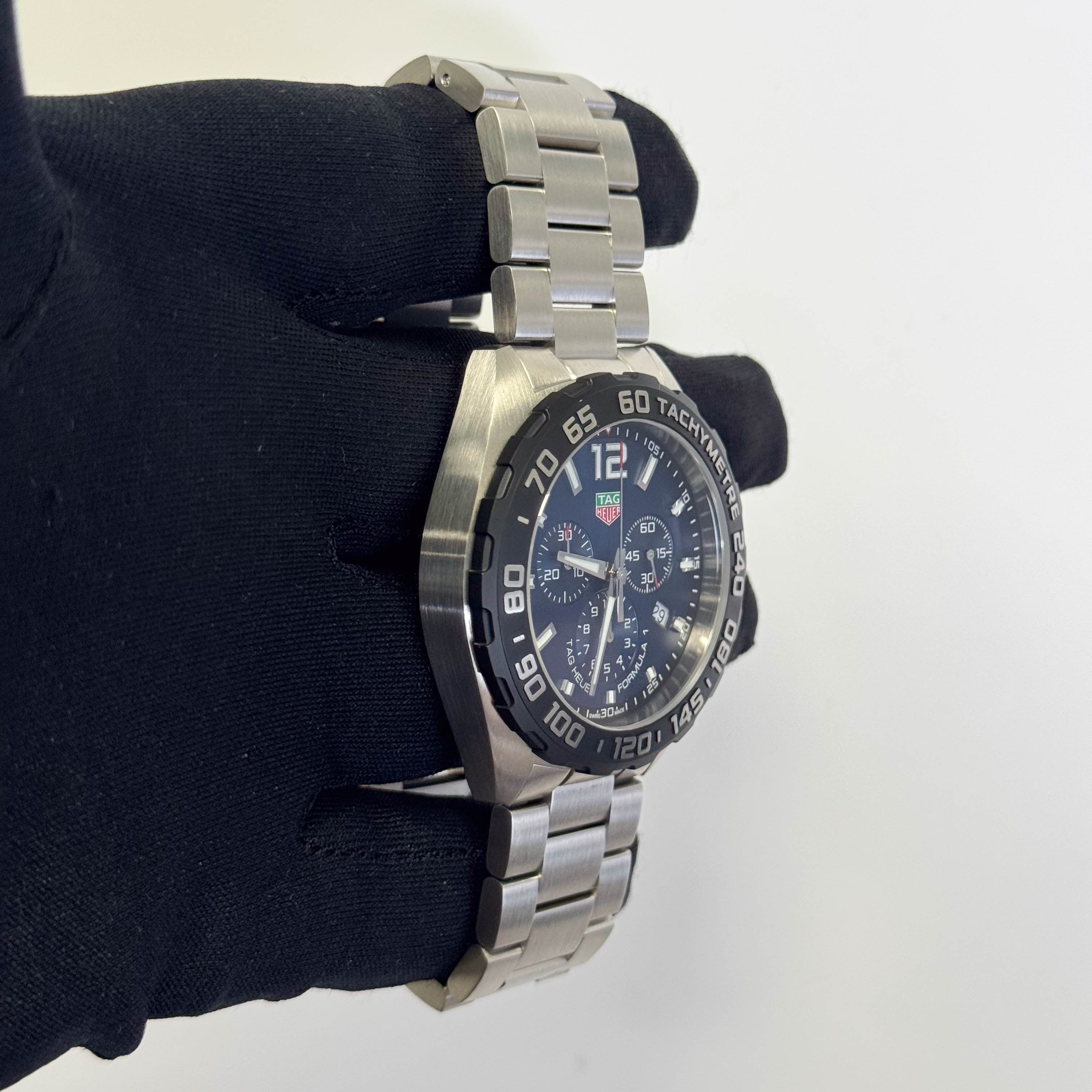 お*ン様 TAG Heuer 腕時計 ネイビー/シルバー Tag Heuer Formula One 43mm Blue Dial Watch Ref# CAZ101AV.BA0842