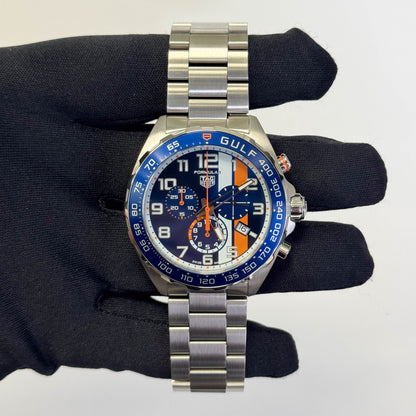 Tag Heuer Formula One X Gulf 43mm Blue Dial Watch Ref# CAZ101AT.BA0842 - Happy Jewelers Fine Jewelry Lifetime Warranty