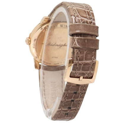 Harry Winston Gold 41mm Silver Stick Dial Watch Reference#: 450/UQ39R - Happy Jewelers Fine Jewelry Lifetime Warranty