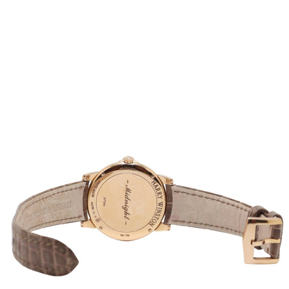 Harry Winston Gold 41mm Silver Stick Dial Watch Reference#: 450/UQ39R - Happy Jewelers Fine Jewelry Lifetime Warranty