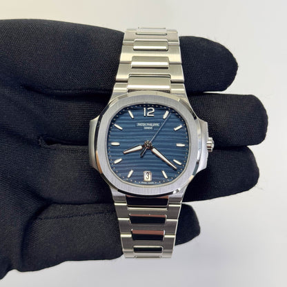 Patek Philippe Nautilus 35mm Blue Dial Watch Ref# 7118/1A-001 - Happy Jewelers Fine Jewelry Lifetime Warranty