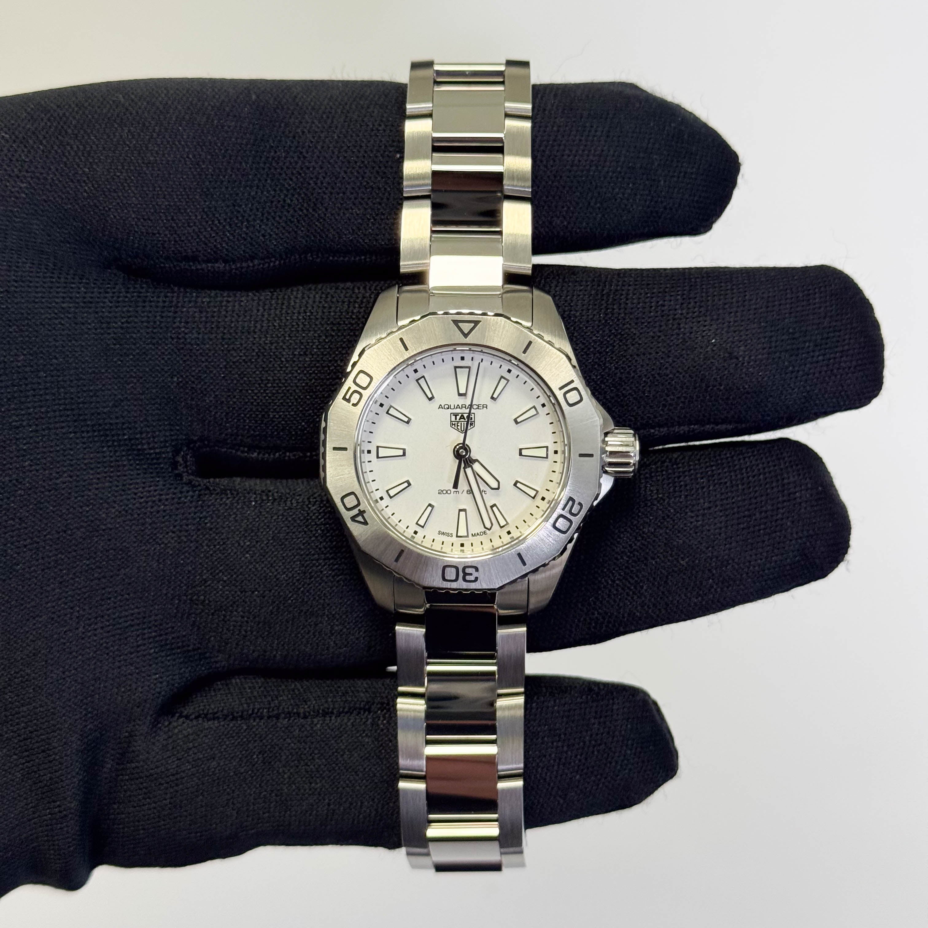 Tag Heuer Aquaracer 30mm Silver Dial Watch Ref# WBP1411.BA0622 - Happy Jewelers Fine Jewelry Lifetime Warranty