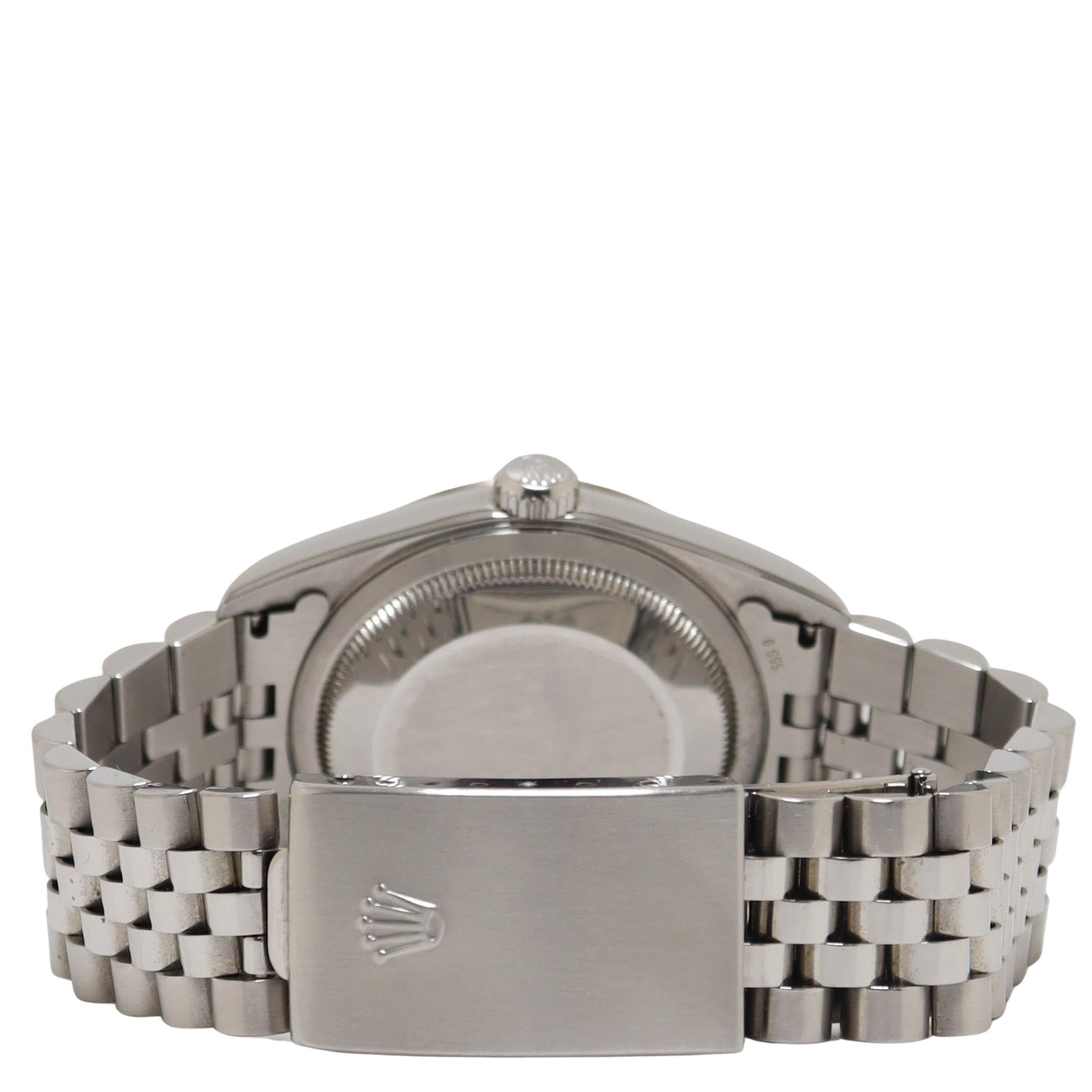 Rolex Datejust Two Tone White Gold & Stainless Steel 36mm Blue w/ Roman Numerals  Dial Watch Reference# 16234 - Happy Jewelers Fine Jewelry Lifetime Warranty