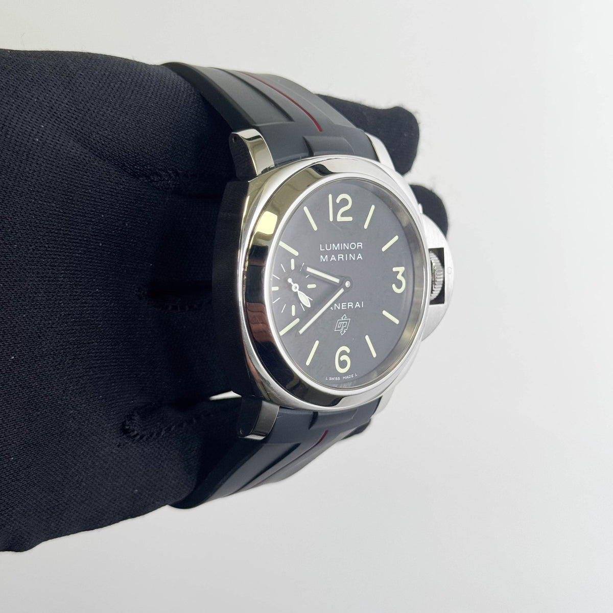 Panerai Luminor Marina Logo 44mm Black Dial Watch Ref# PAM01005