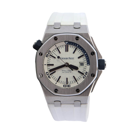 AP Offshore Diver 42mm White Dial Ref# 15710ST.00.A010CA.01 - Happy Jewelers Fine Jewelry Lifetime Warranty