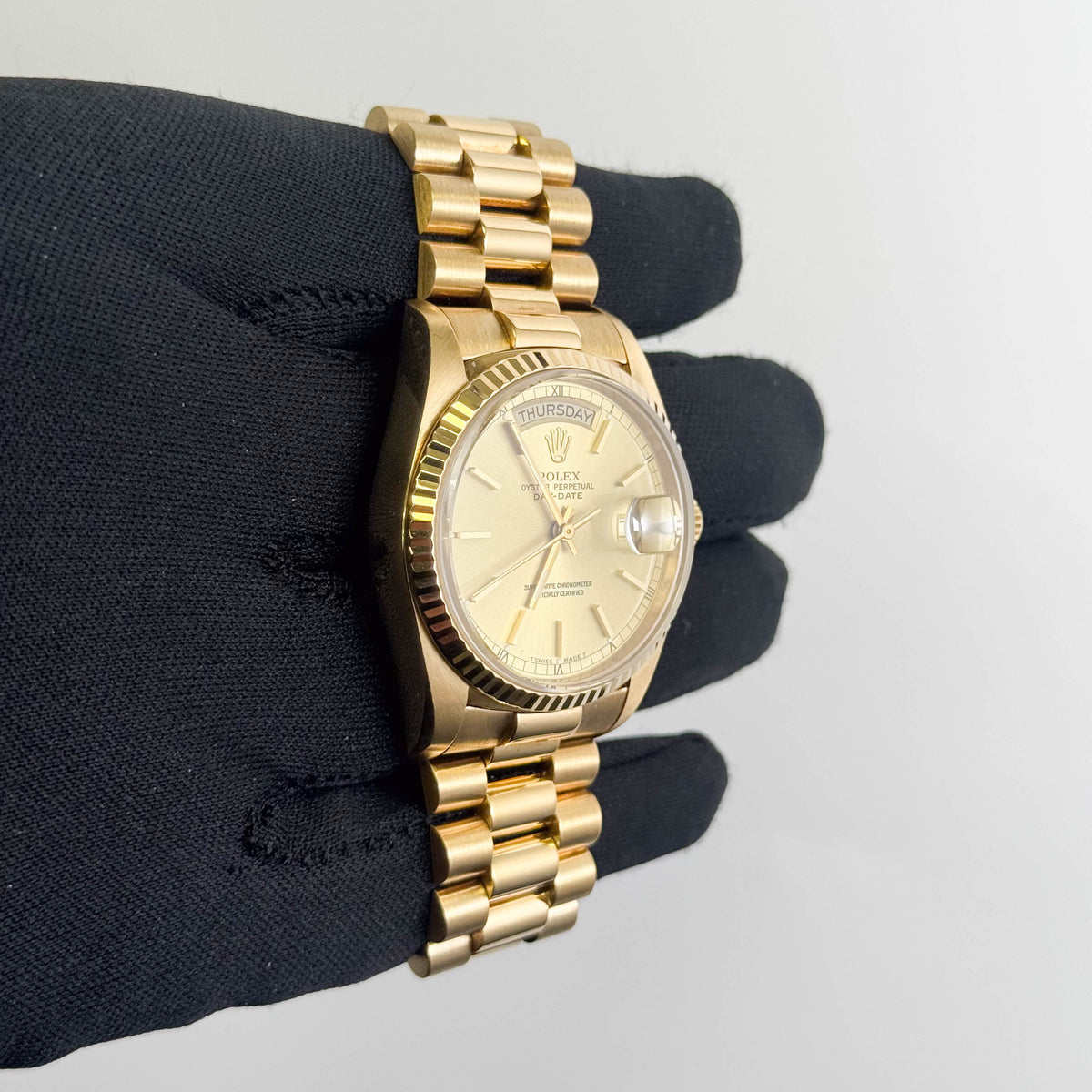 Rolex Day-Date 36mm Champagne Dial Watch Ref# 18038