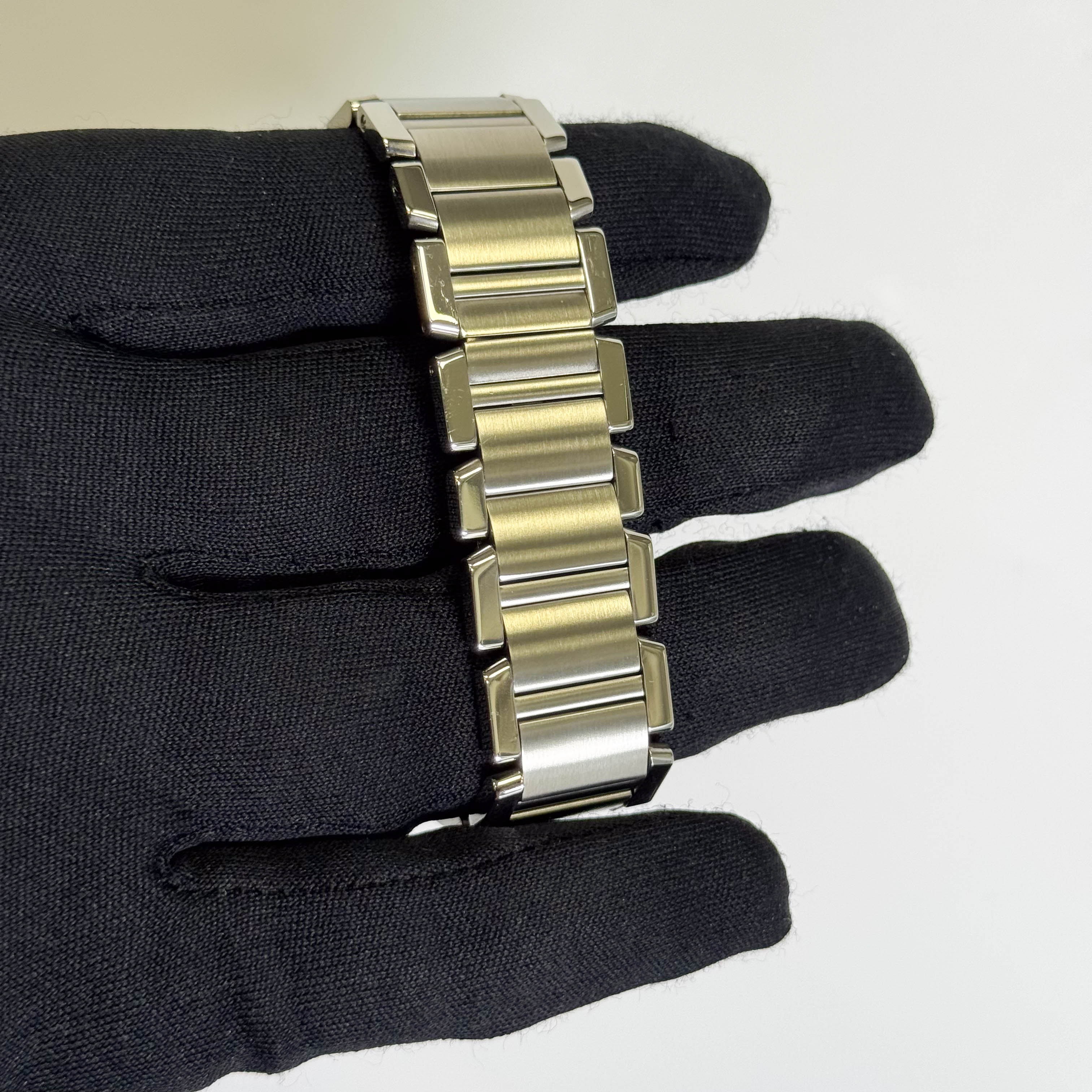 Cartier Tank Française Stainless Steel 28mm White Dial Watch Ref# W51002Q3