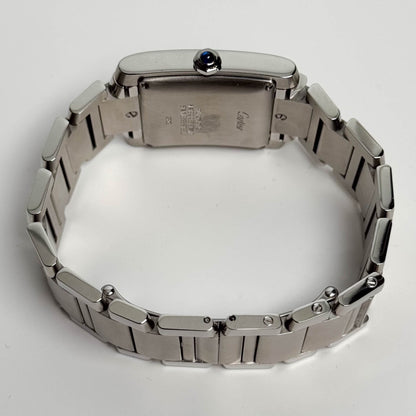 Cartier Tank Française Stainless Steel 28mm White Dial Watch Ref# W51002Q3
