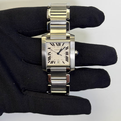 Cartier Tank 28mm White Dial Watch Ref# W51002Q3