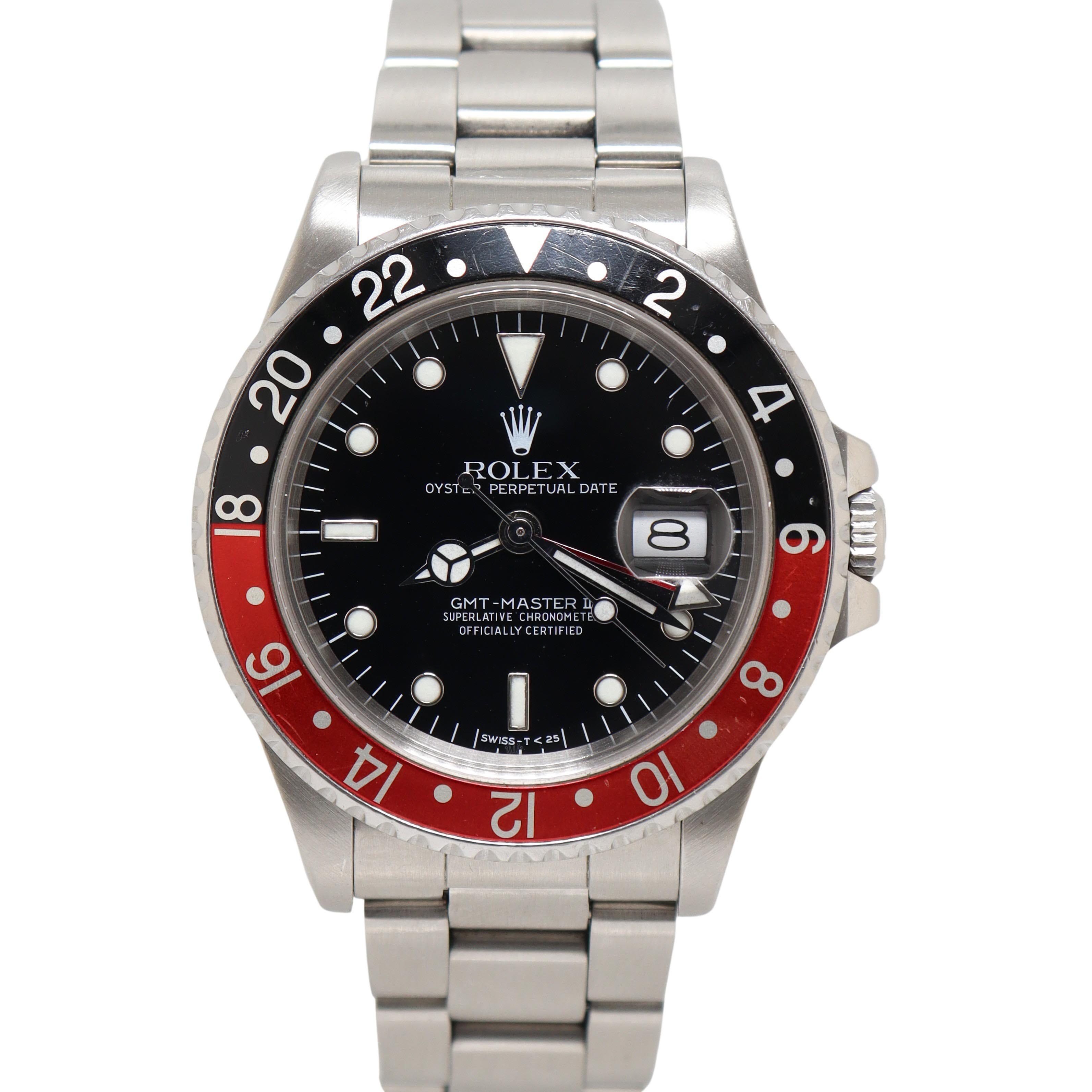 Rolex Gmt Master II Stainless Steel 40mm "Coke" Black Dot Dial Watch  Reference #: 16710 - Happy Jewelers Fine Jewelry Lifetime Warranty