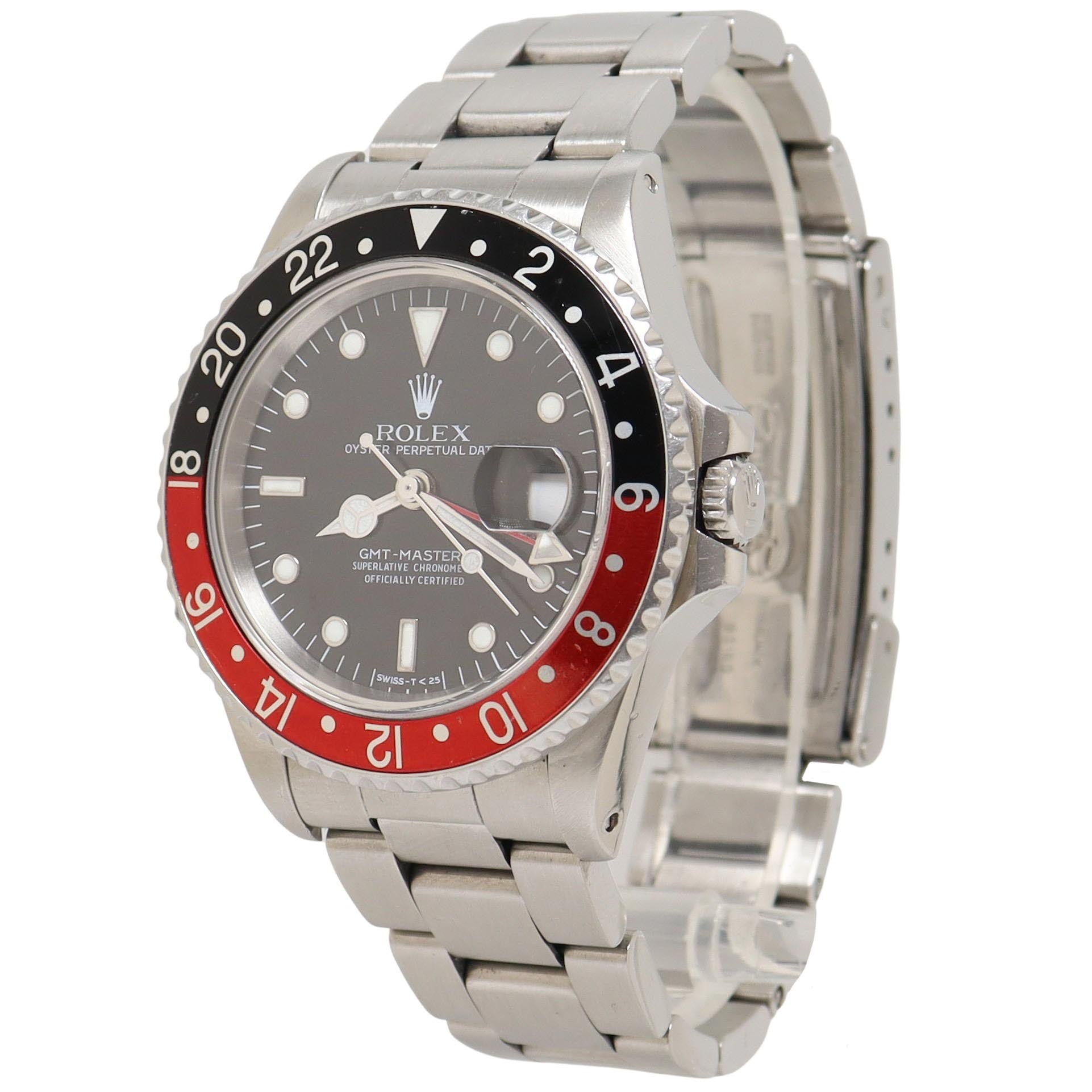 Rolex Gmt Master II Stainless Steel 40mm "Coke" Black Dot Dial Watch  Reference #: 16710 - Happy Jewelers Fine Jewelry Lifetime Warranty