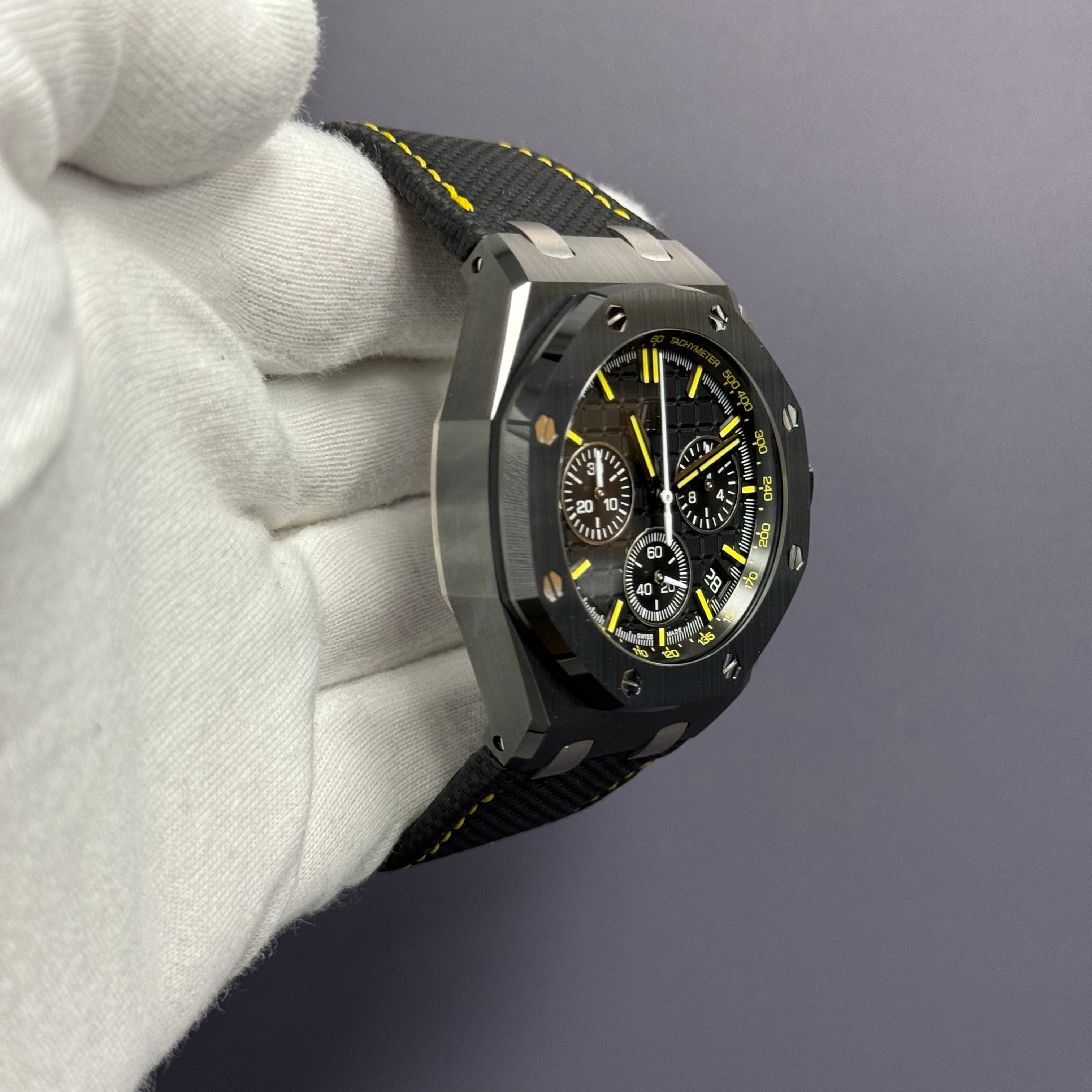 Audemars Piguet Royal Oak Offshore 43mm Black Dial Watch Ref# 26420CE.OO.A005VE.01 - Happy Jewelers Fine Jewelry Lifetime Warranty