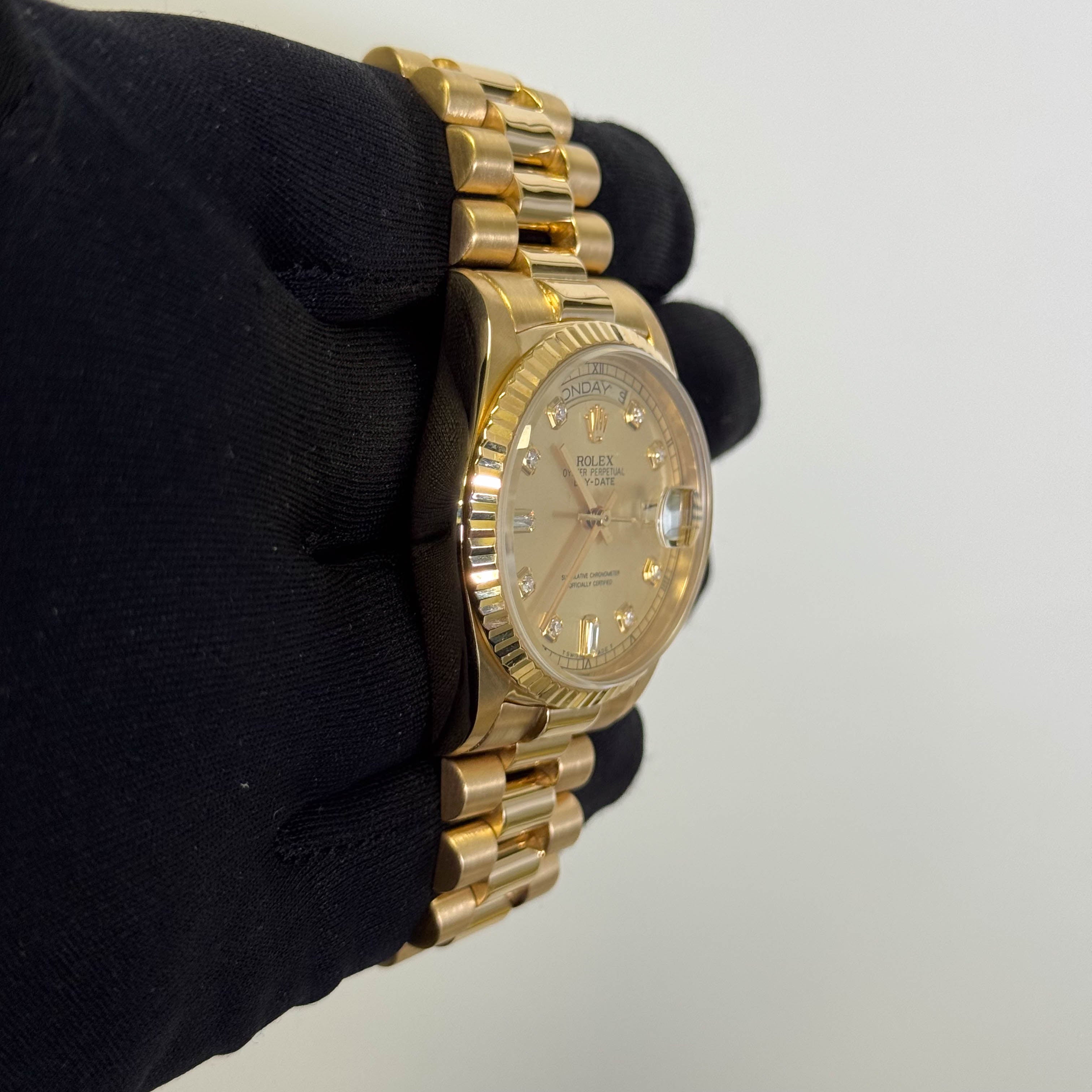 Rolex Day-Date 36mm Champagne Dial Watch Ref# 18038