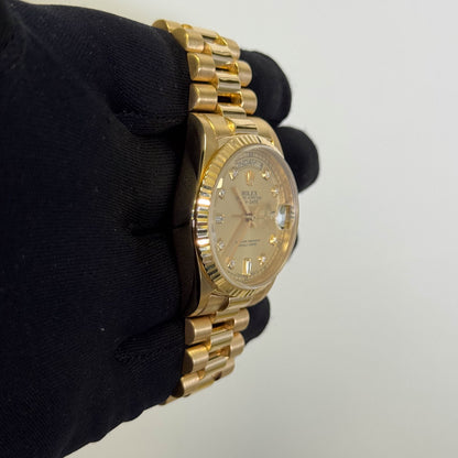 Rolex Day-Date 36mm Champagne Dial Watch Ref# 18038 - Happy Jewelers Fine Jewelry Lifetime Warranty