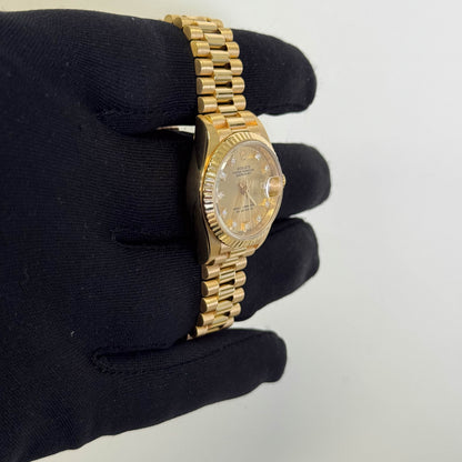 Rolex Datejust 26mm Champagne Dial Watch Ref# 69173 - Happy Jewelers Fine Jewelry Lifetime Warranty