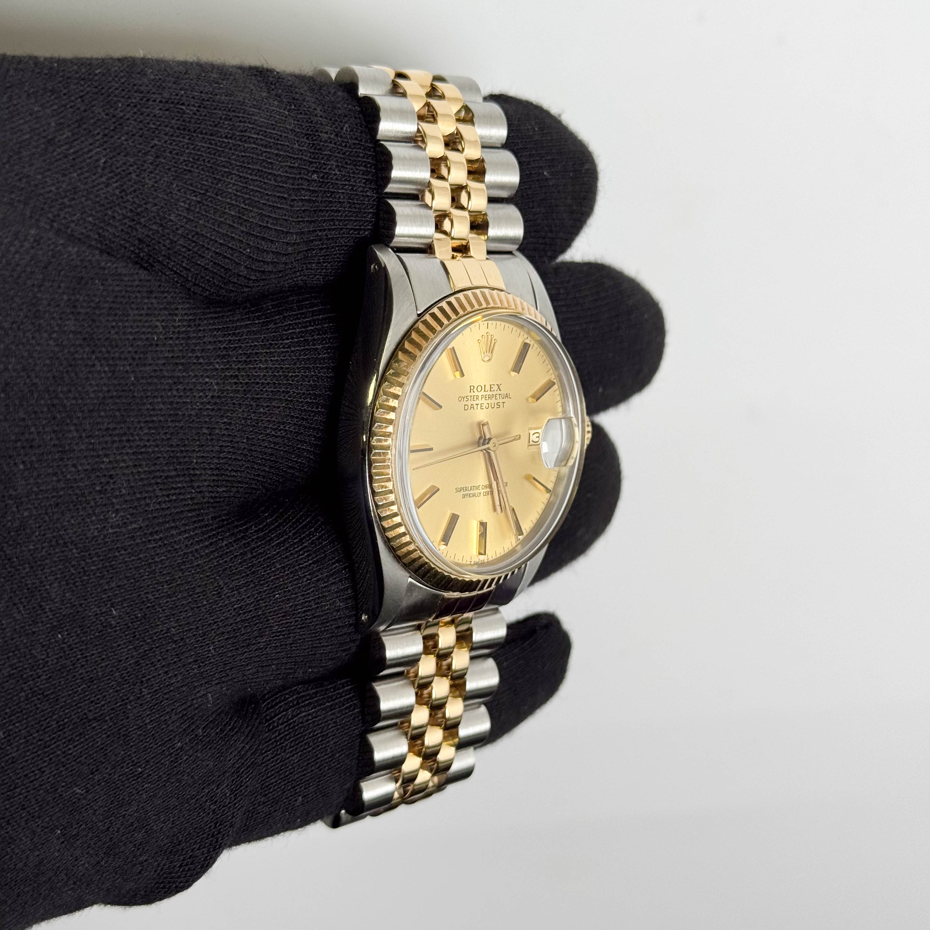 Rolex Datejust 36mm Champagne Dial Watch Ref# 16013