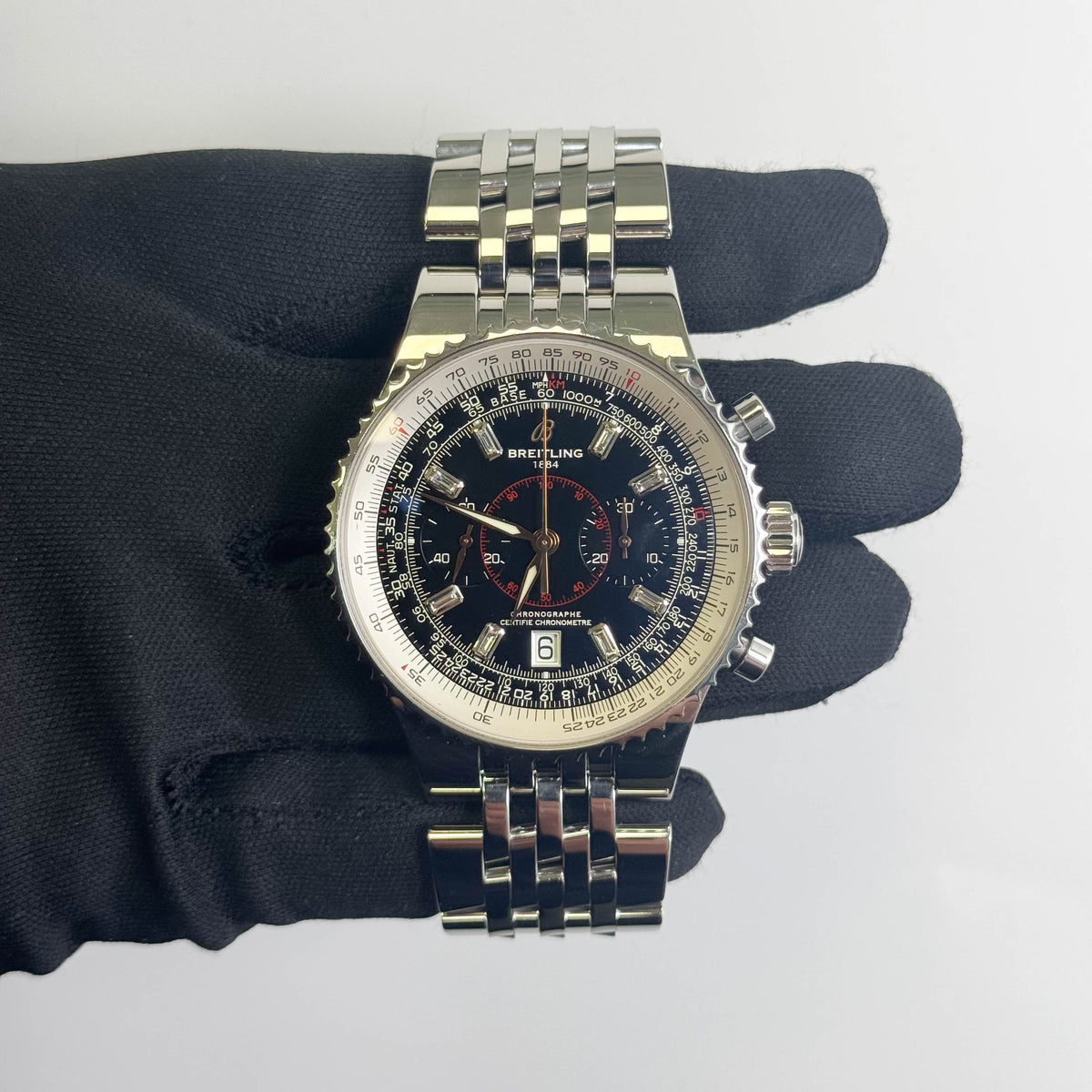 Breitling Montbrilliant Legende 47mm Black Dial Watch Ref# A23340