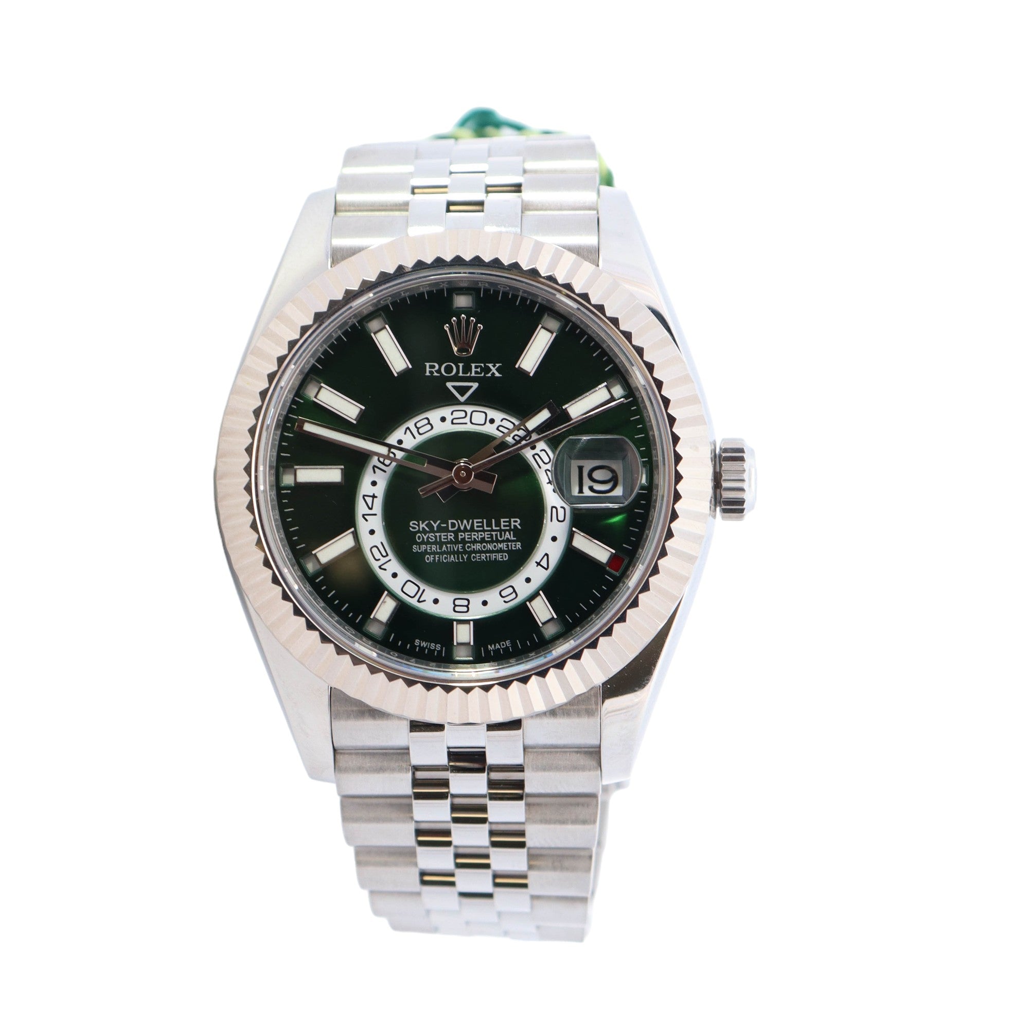 Rolex Sky-Dweller 42mm Green Dial Ref# 326934 - Happy Jewelers Fine Jewelry Lifetime Warranty