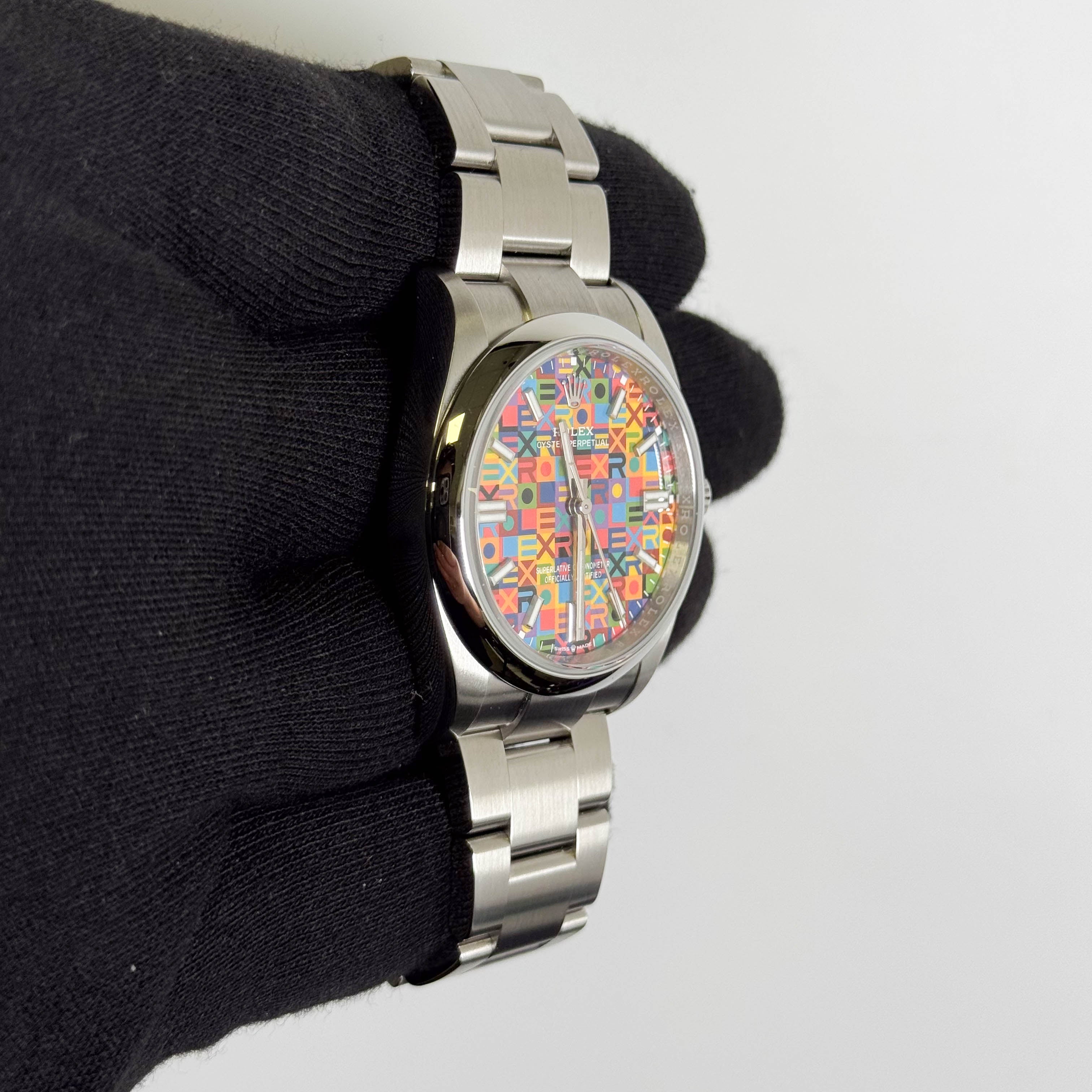 Rolex Oyster Perpetual 36mm 100  Multicolored Jubilee Motif Dial Watch Ref# 126000