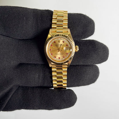 Rolex Datejust 26mm Champagne Dial Watch Ref# 69178