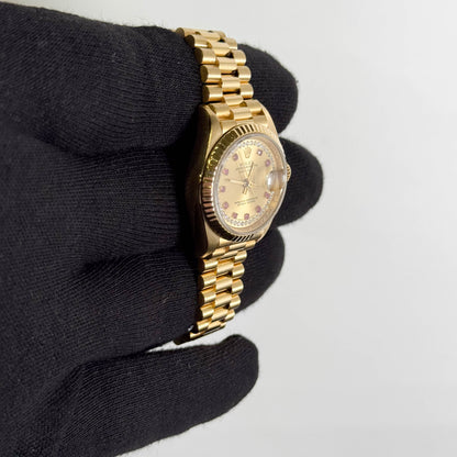 Rolex Datejust 26mm Champagne Dial Watch Ref# 69178