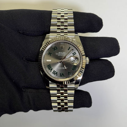Rolex Datejust 41mm Wimbledon Dial Watch Ref# 126334 - Happy Jewelers Fine Jewelry Lifetime Warranty
