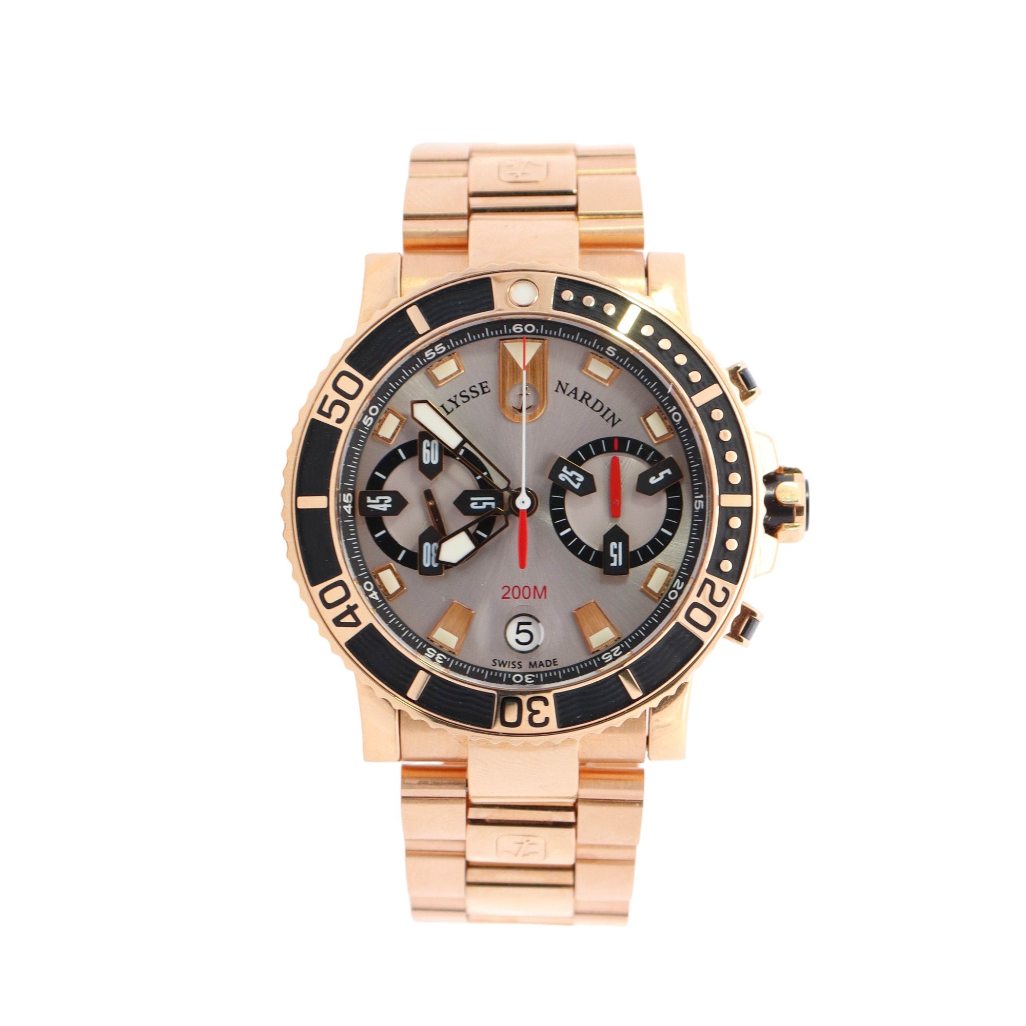 Ulysse Nardin 42.7mm Grey Chronograph Dial Ref#8006-102 - Happy Jewelers Fine Jewelry Lifetime Warranty