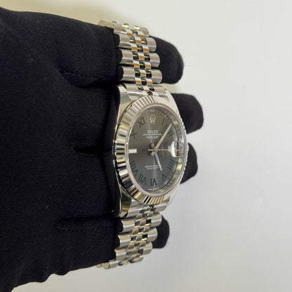 Rolex Datejust 41mm Wimbledon Dial Watch Ref# 126334 - Happy Jewelers Fine Jewelry Lifetime Warranty