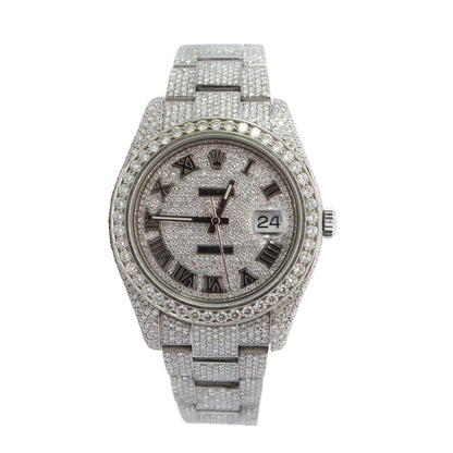 Rolex Datejust 41mm Iced Out Watch Ref# 116300 - Happy Jewelers Fine Jewelry Lifetime Warranty