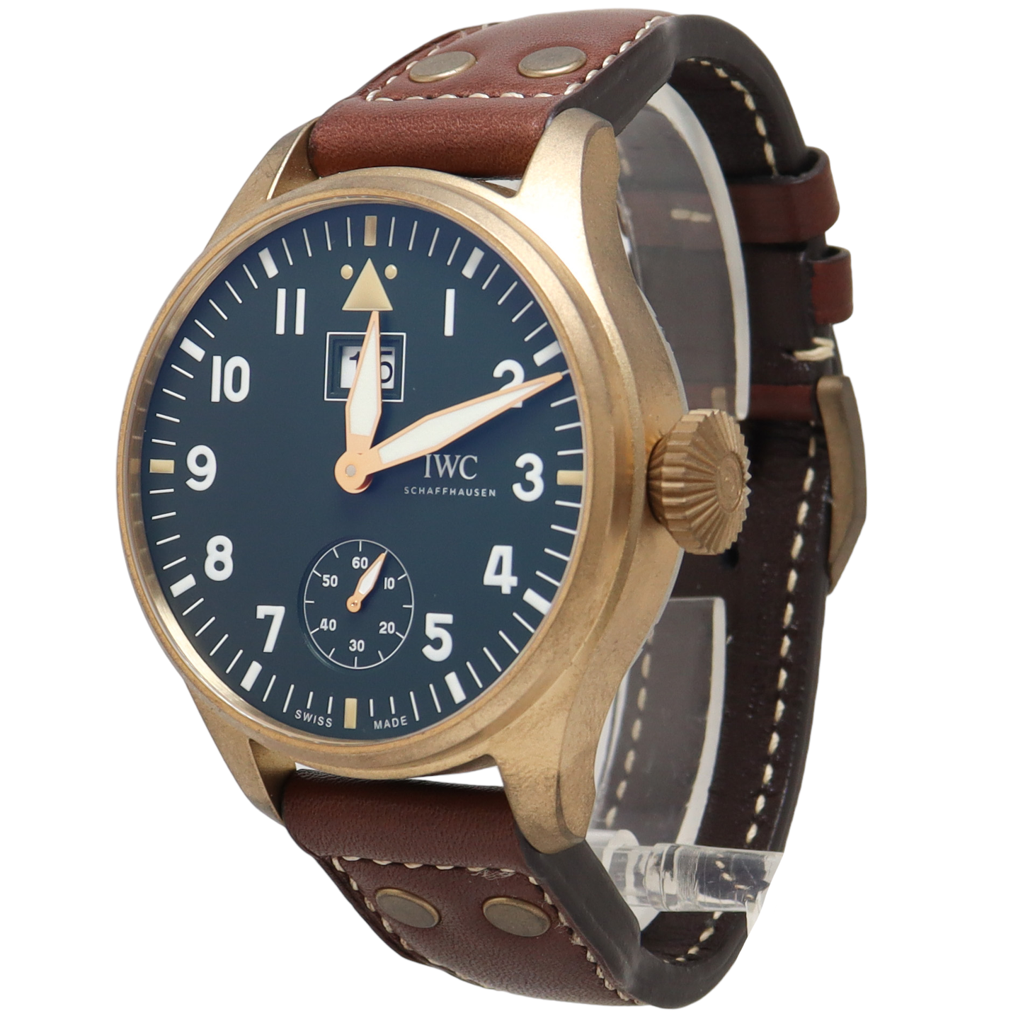 IWC Big Pilot Bronze 46mm Green Roman Dial Watch Reference#: IW510506 - Happy Jewelers Fine Jewelry Lifetime Warranty